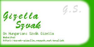gizella szvak business card