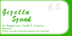gizella szvak business card